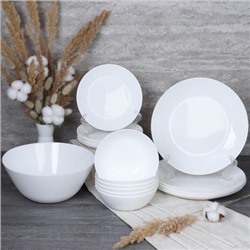 Столовый набор 19 предметов Евро белый / 19PCS-100726095 (white) /уп 2/