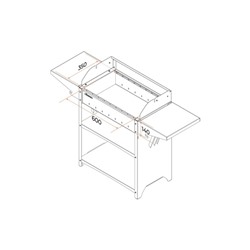 Мангал Family Standart Grill FSG2000, 133.2×39.4×89.5 см, 2 мм, крышка, боковые полки