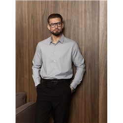 004J Мужская рубашка JenTa светло-серый