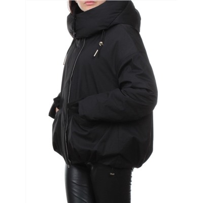 H24-816 BLACK Куртка зимняя женская (150 гр. холлофайбер)