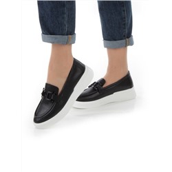 03-YD13-3D BLACK/WHITE Полуботинки женские (натуральная кожа)