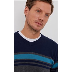 Пуловер F121-15-12064 d.grey melange-blue