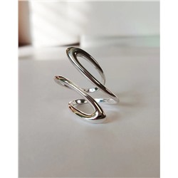 Кольцо с белым серебрением