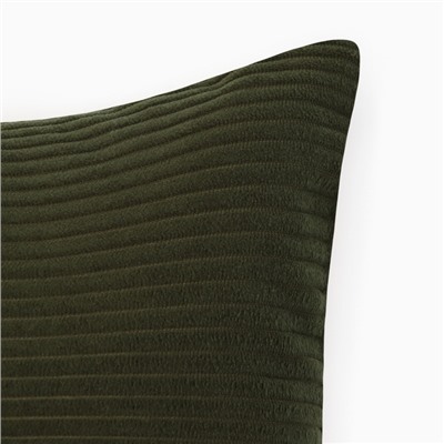 Чехол на подушку «Этель» Velour, 43×43 см, зелёный