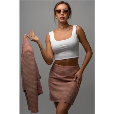 Женский твидовый костюм с юбкой Happyfox