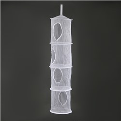 Корзина подвесная для игрушек, 4 секции, 27×27×92 см, МИКС