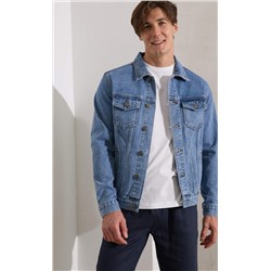 Куртка джинс P011-1336Rus middle blue