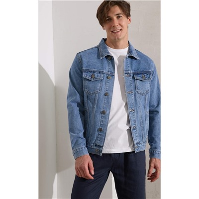 Куртка джинс P011-1336Rus middle blue