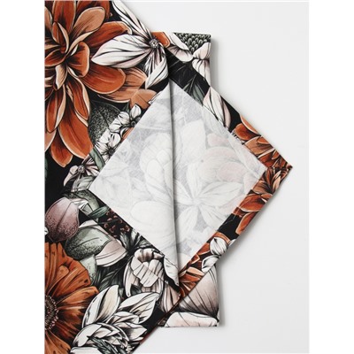 Набор салфеток с декоративными кольцами «Этель» Meadow flower, 40×40 см - 2 шт., 100% хлопок, саржа