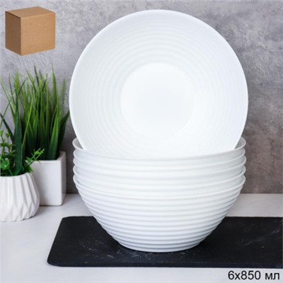 Набор суповых тарелок 6 штук 850 мл / RF70 (white ) /уп 8/ Риф