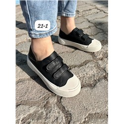 Bebony (Fashion) T-XD21-1К Кеды чер иск кожа