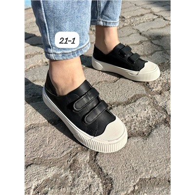 Bebony (Fashion) T-XD21-1К Кеды чер иск кожа