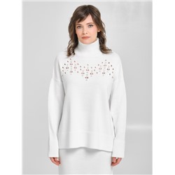 Свитер вязаный с ажурным рисунком