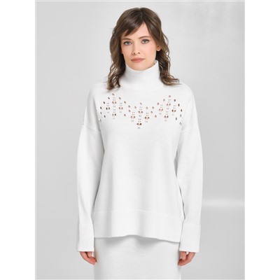 Свитер вязаный с ажурным рисунком