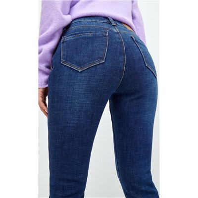 Джинсы утепленные женские P122-0137W d.blue