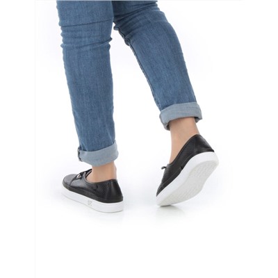 03-A5657 BLACK Полуботинки женские (натуральная кожа)