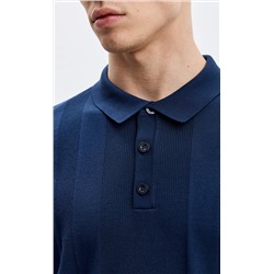 Футболка-поло F511-15702 d.blue
