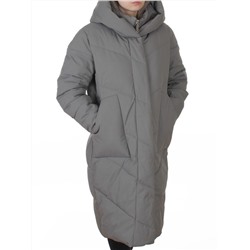 8836 GRAY/GREEN Пальто зимнее женское (150 гр. холлофайбер)