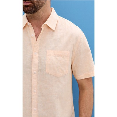 Рубашка к/р лен F111-0450 l.orange