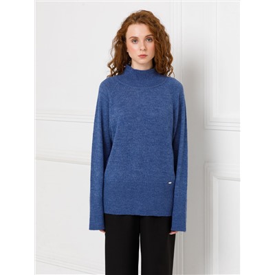 Свитер вязаный синего цвета