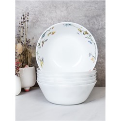 Набор суповых тарелок 6 штук  550 мл 155 мм ЕВРО / LGW-60 (7008) /уп 12/ Райский сад