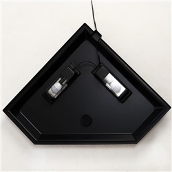 Аквариум «Дельта» угловой с крышкой, 90 л, 55×55×39.5/45.5 см, чёрный