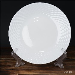 Тарелка обеденная 215 мм Фактурная белая / WVP85Q (WHITE)