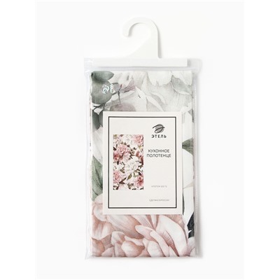 Полотенце «Этель. Пионы», 40×73 см, 100% хлопок, саржа 190 г/м²