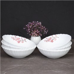 Набор суповых тарелок 6 штук 480 мл 155 мм / TW-60XN (7196) Сакура /уп 12/