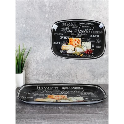 Блюдо прямоугольное глубокое 30х21 см / S445012C -BB138 /уп 12/ Сыр