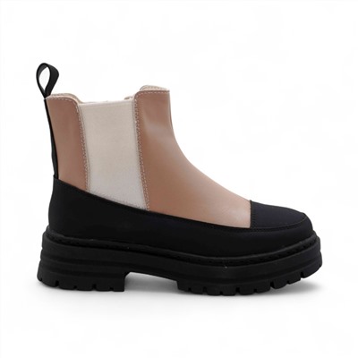 Ботинки G15-8М черно-бежевые