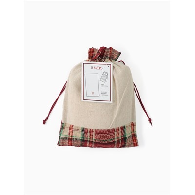 Набор в мешочке «Этель» Happy: полотенце 35×60 см, тёрка 7.7×3.7×3 см