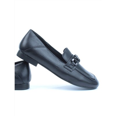 03-DCO117-1 BLACK Лоферы женские (натуральная кожа)