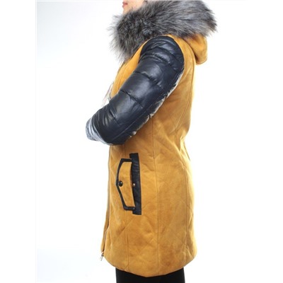 5137 YELLOW Парка женская зимняя (150 гр синтепон, искусственный мех)