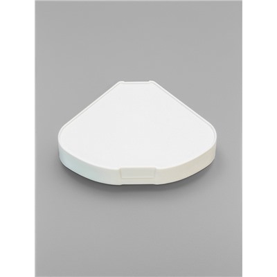 Ванночка для грызунов угловая с лопаткой, 14×10.4 см, белая