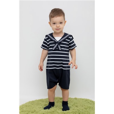 Полукомбинезон индиго, полоска к448 Crockid