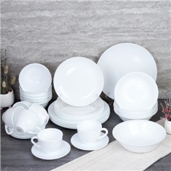 Столовый набор 37 предметов Глэйд / 37/YGP9575 /WHITE /уп 2/
