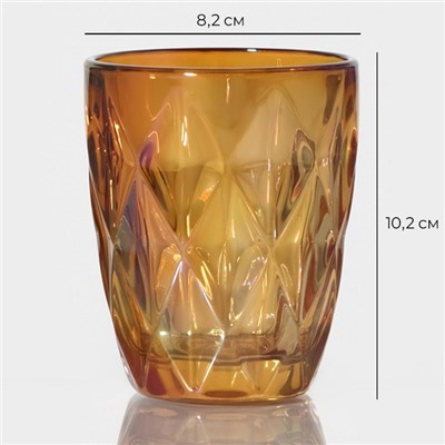 Стакан Magistro «Круиз», 240 мл, стекло, янтарный