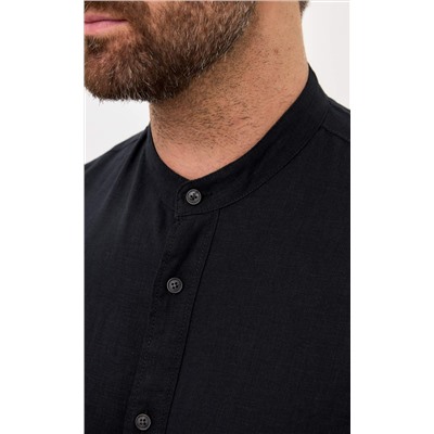 Рубашка д/р лен F511-0480 black