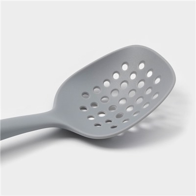 Шумовка Magistro Coral, 33.5 см, пластик, серая, зелёная