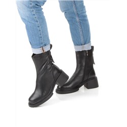 04-M3-L806 BLACK Ботинки зимние женские (натуральная кожа, натуральный мех)