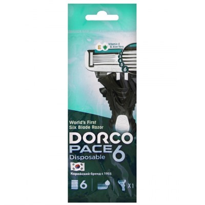 Одноразовые станки Dorco PACE6 (SXA100-3+1P) (4шт)