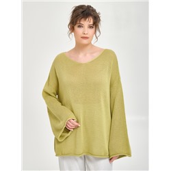 Джемпер вязаный светло-оливкового цвета