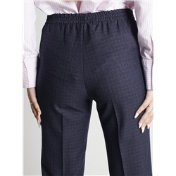 Женские брюки весна-осень Классика резинка костюмная клетка