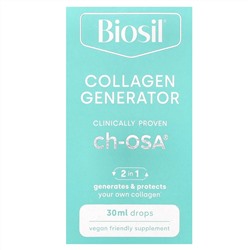 Biosil, Collagen Generator, средство для стимулирования производства коллагена, капли, 30 мл