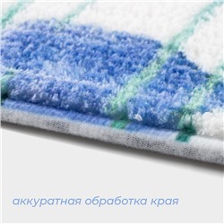 Коврик для ванной и туалета SAVANNA «Гранд», 50×80 см, голубой