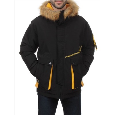 2170 BLACK YELLOW Куртка мужская зимняя облегченная (150 гр. холлофайбер)