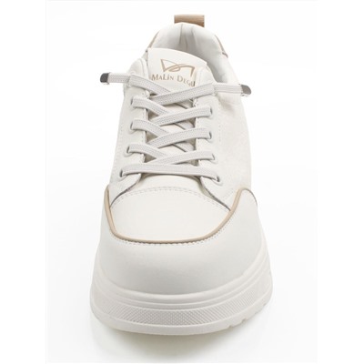 03-A331-5 WHITE Полуботинки спортивные женские (натуральная кожа)