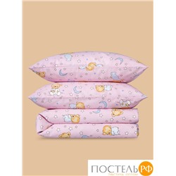 DAILY by T МИШКИ роз КПБ 112х147-1/110х150-1/40х60-1, 3 пр., хл.