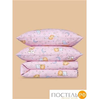 DAILY by T МИШКИ роз КПБ 112х147-1/110х150-1/40х60-1, 3 пр., хл.